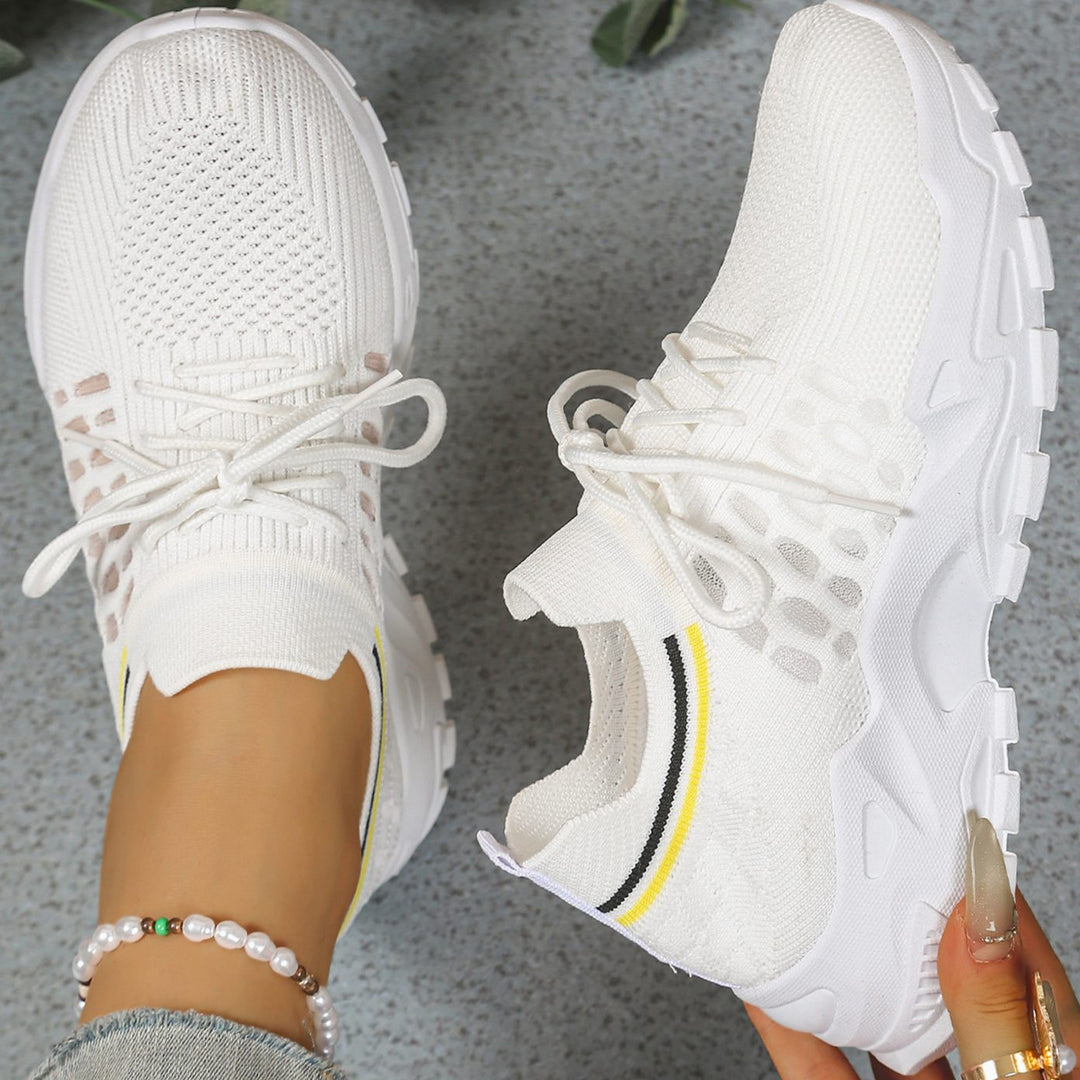 Women's Orthopedic Wide Toe Box Arch Support Trainers - White