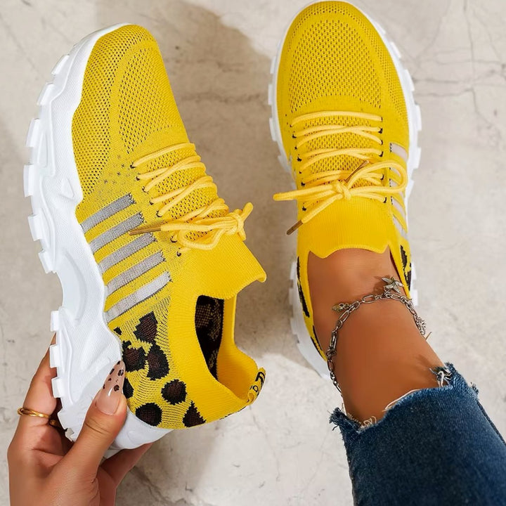 Women's Orthopedic Wide Toe Box Arch Support Trainers - Yellow