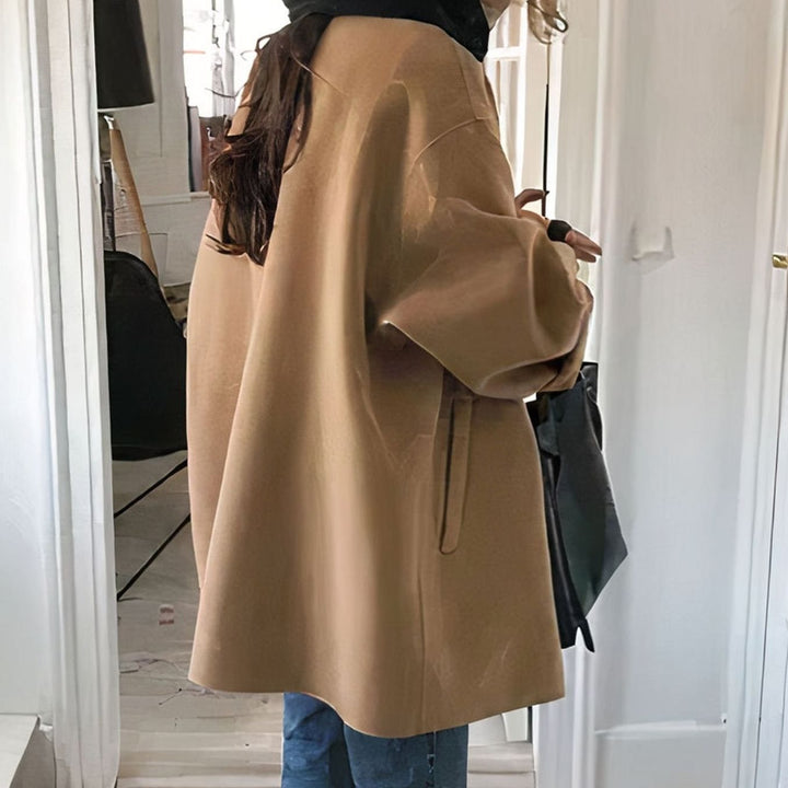 Women's Oversized Cashmere-Blend Short Trench Coat
