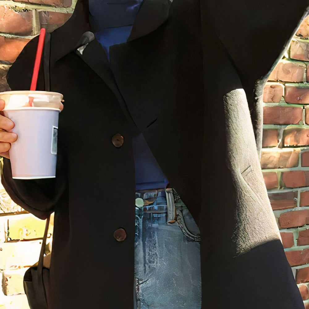 Women's Oversized Cashmere-Blend Short Trench Coat