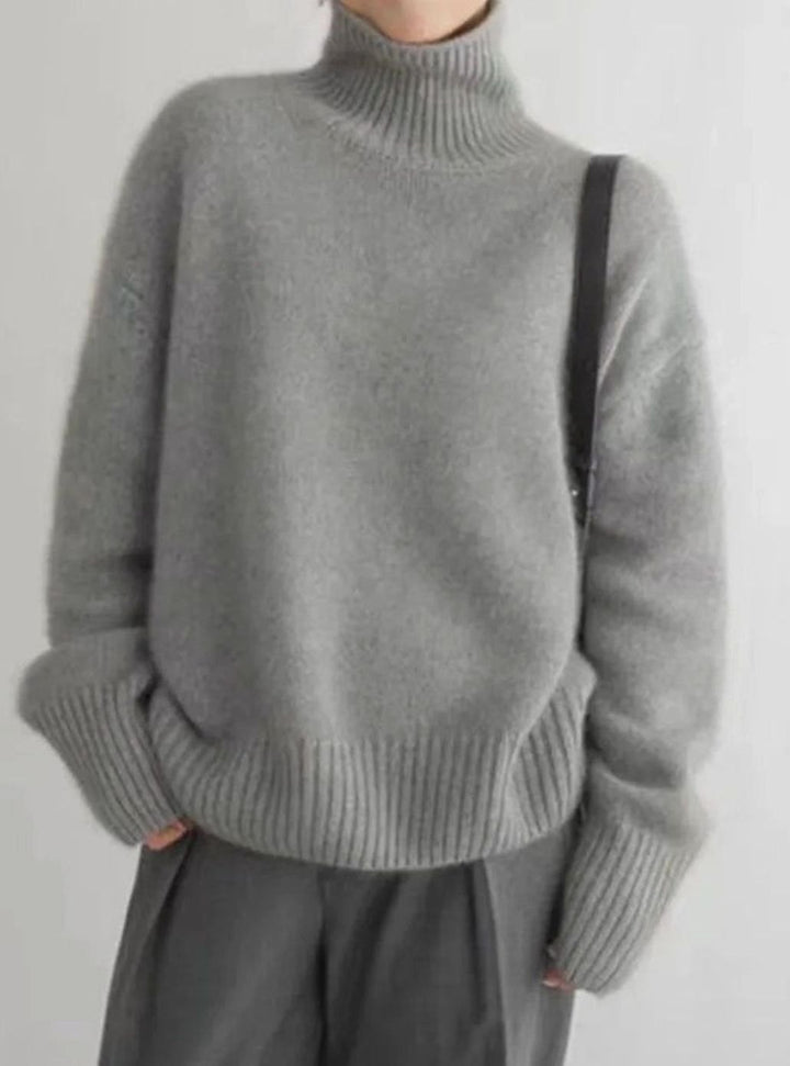 Women's Oversized Cashmere-Feel Turtleneck Jumper