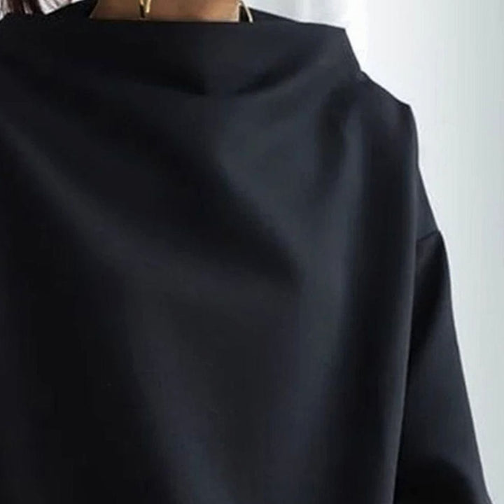 Women's Oversized High-Neck Knitted Jumper
