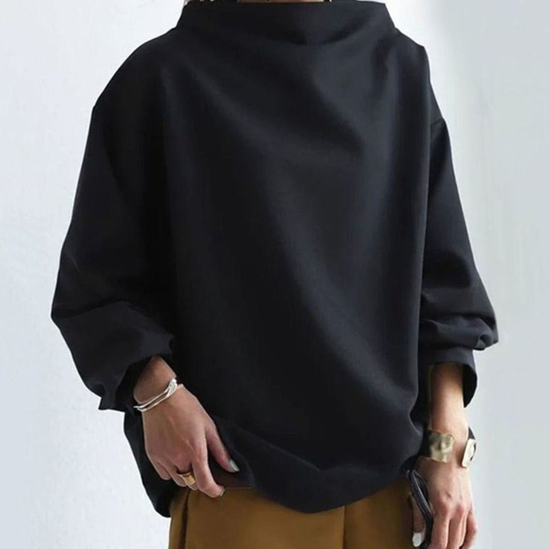 Women's Oversized High-Neck Knitted Jumper