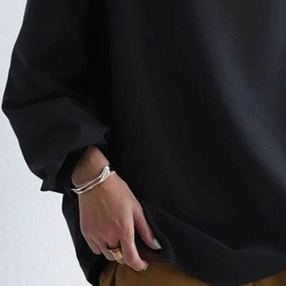 Women's Oversized High-Neck Knitted Jumper