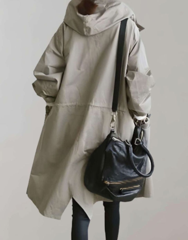 Women's Oversized Hooded Trench Coat Relaxed Fit