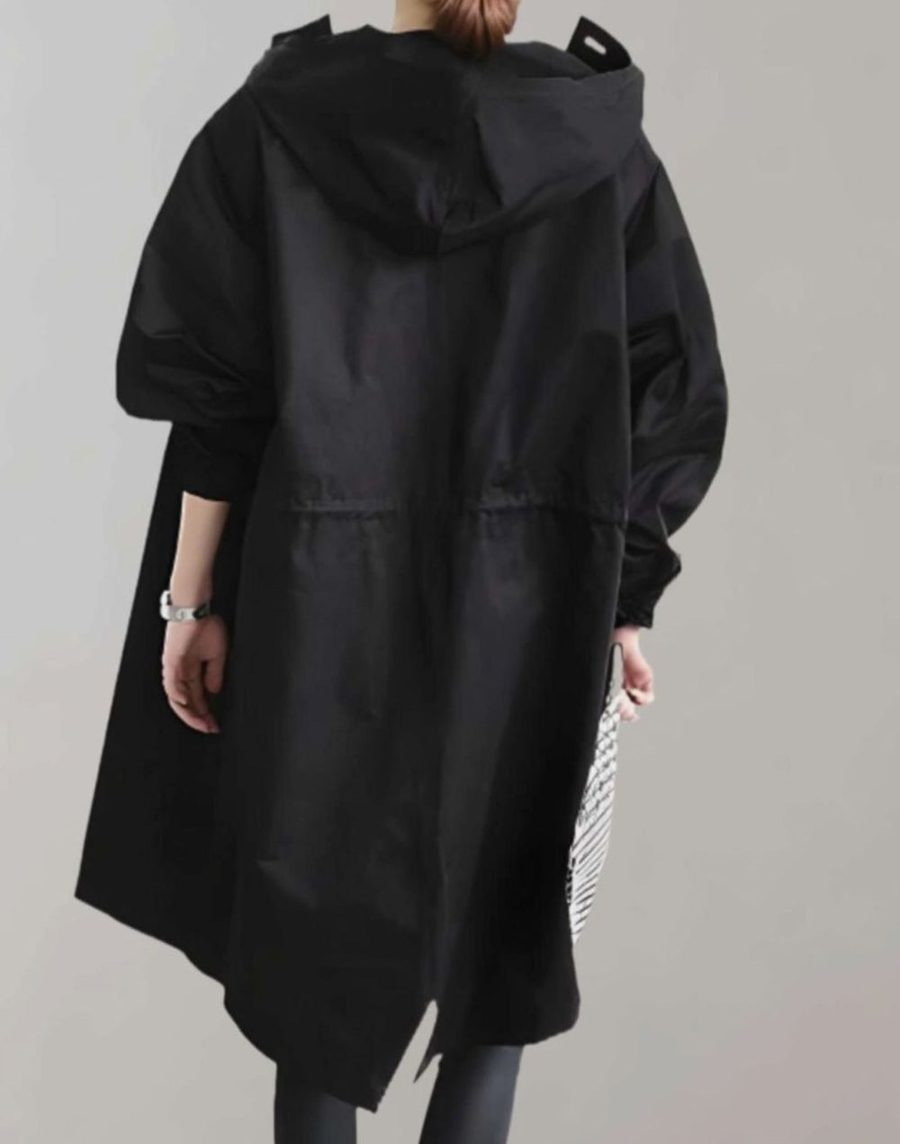 Women's Oversized Hooded Trench Coat Relaxed Fit