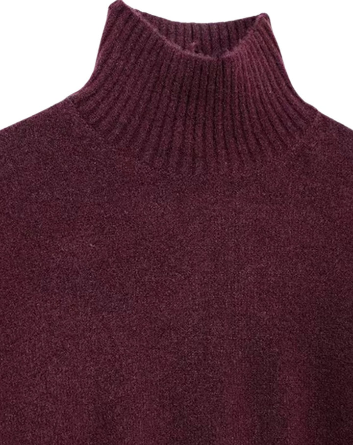 Women's Oversized Knit Turtleneck Jumper Relaxed Fit