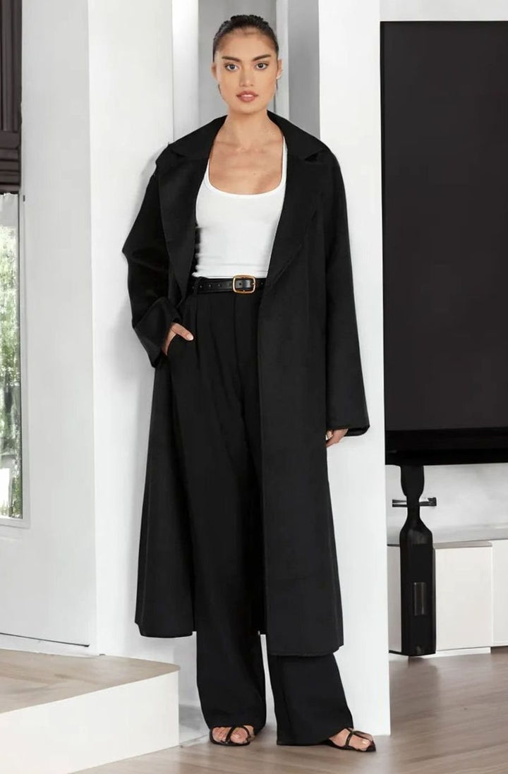 Women's Oversized Long Open-Front Trench Coat