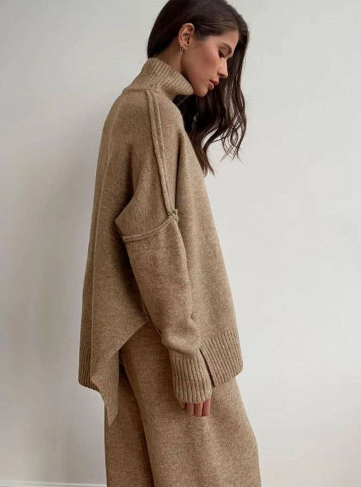 Women's Oversized Turtleneck Jumper Knit Dress