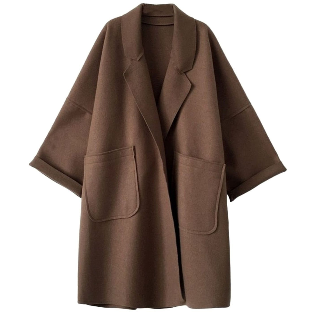 Women's Oversized Wool-Blend Long Trench Coat