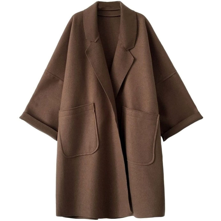 Women's Oversized Wool-Blend Long Trench Coat
