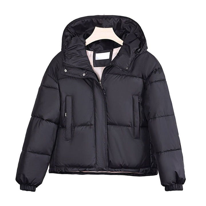 Women's Padded Hooded Boxy-Fit Puffer Jacket Concealed Zip