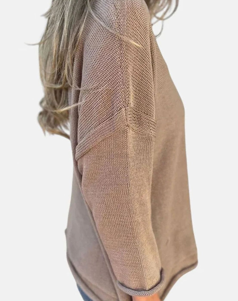 Women's Relaxed V-Neck Knit Jumper with Chest Pocket