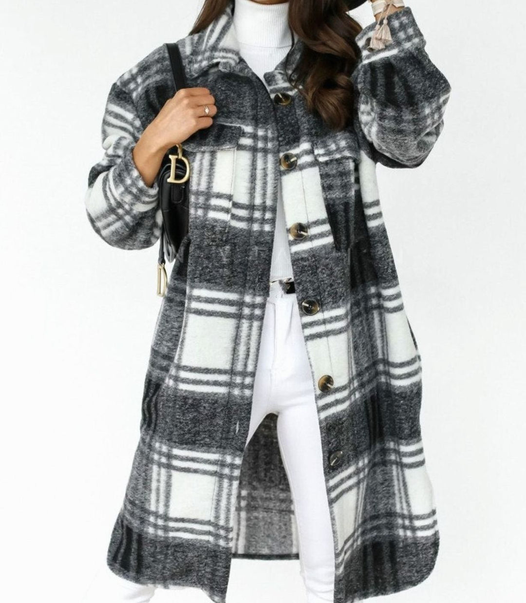Women's Single-Breasted Belted Longline Trench Coat, Pink - Black