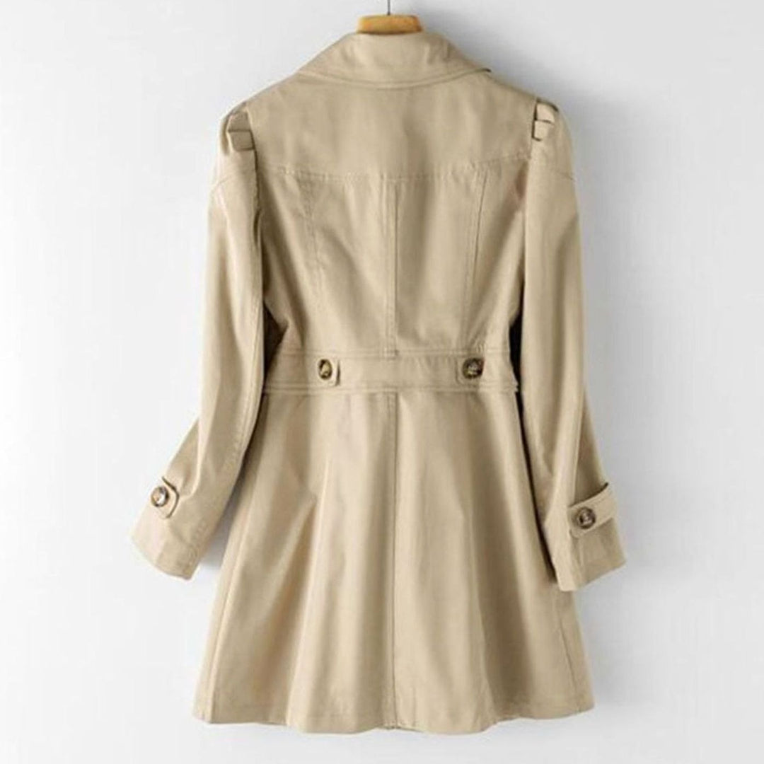 Women's Single-Breasted Mid-Length Trench Coat