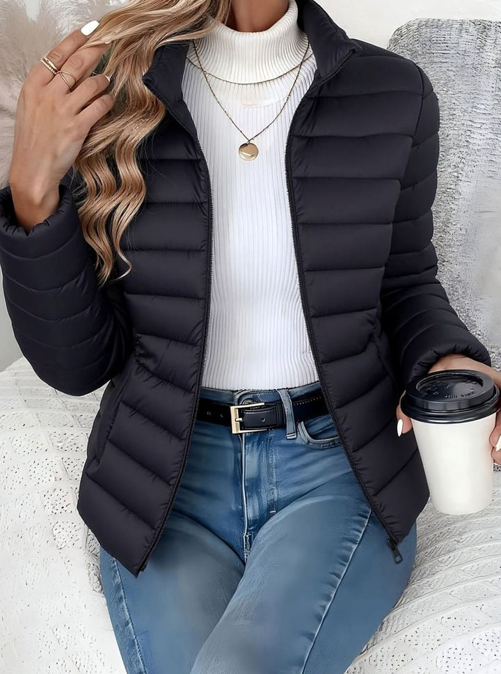 Women's Slim-Fit Quilted Zip-Up Puffer Jacket