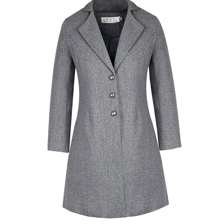 Women's Tailored Lapel Button-Front Longline Trench Coat