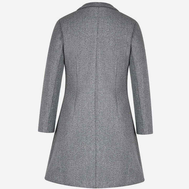 Women's Tailored Lapel Button-Front Longline Trench Coat