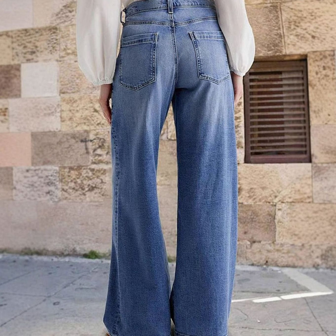 Women's Vintage High-Waist Wide-Leg Jeans