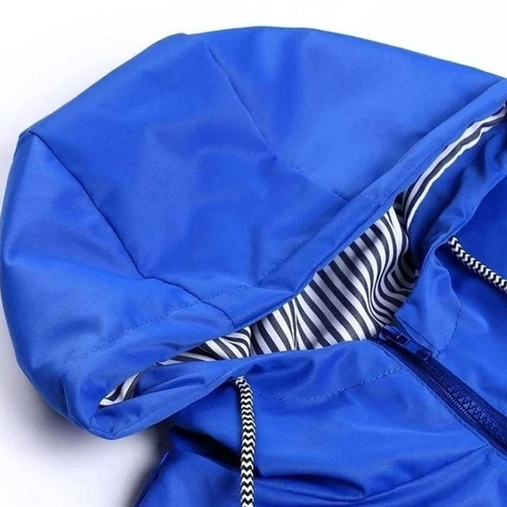 Women's Waterproof Hooded Drawstring Trench Coat