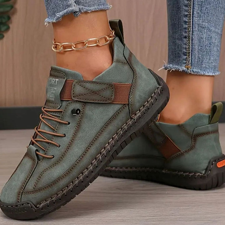Women's Wide-Fit Orthopedic Slip-On Lace-Up Trainers
