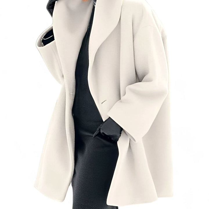 Women's Wool-Blend Oversized Belted Long Trench Coat - White